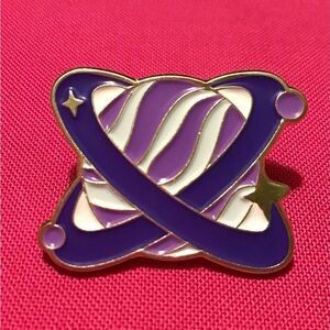 Purple Saturn Enamel Pin